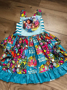 "The Magic Of Family" Patchwork Twirl Dress