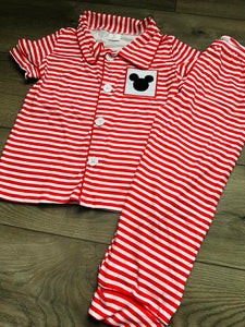 Striped Mouse Pocket Boys Loungewear Set