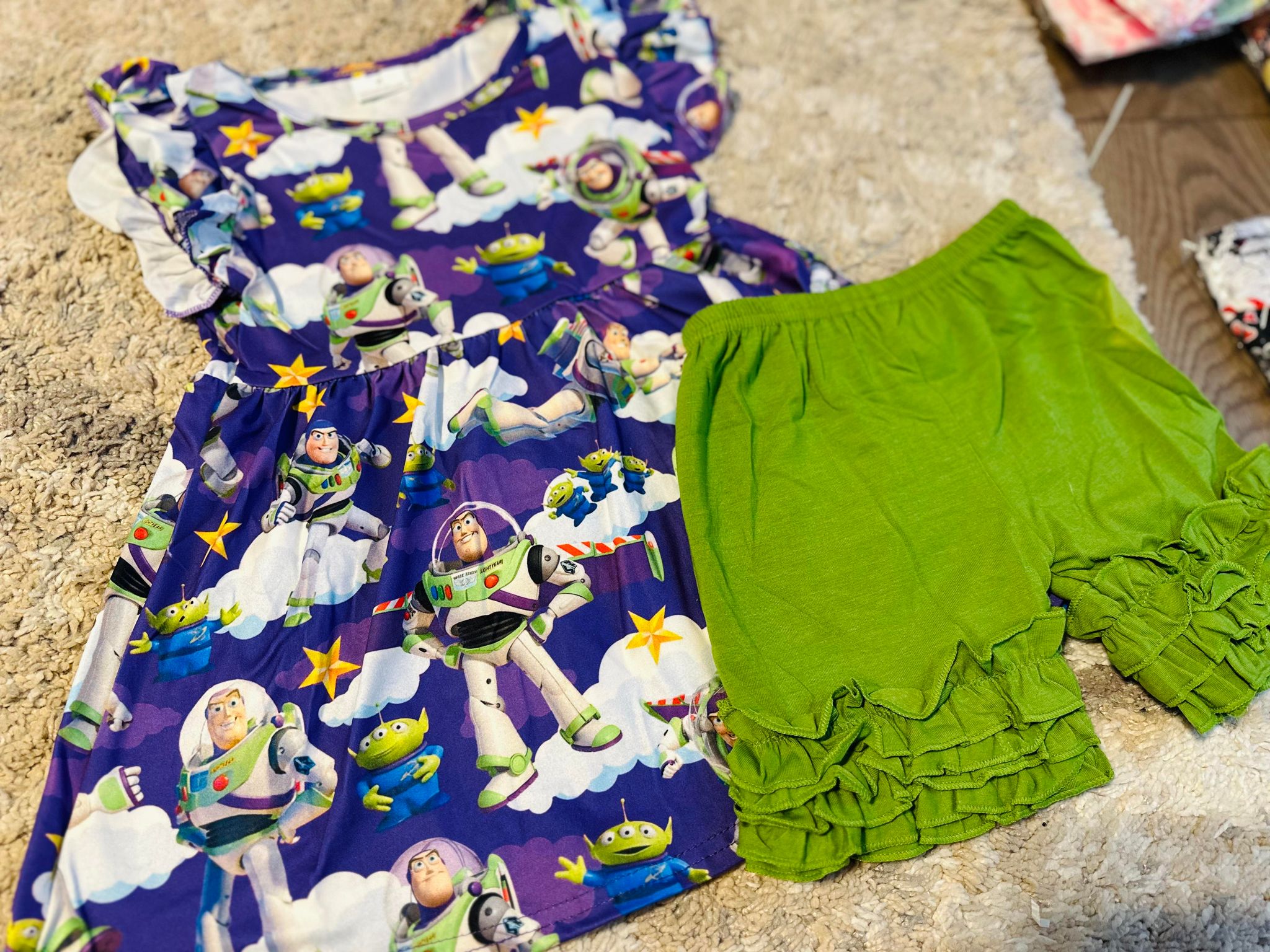 Lightyear Girls Ruffle Shorts Set