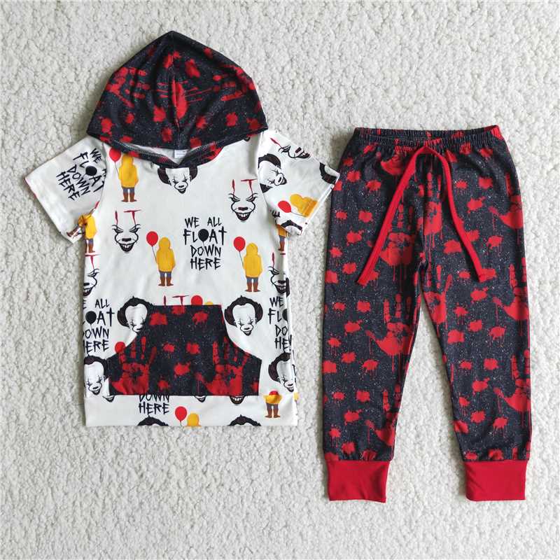 "We All Float Down Here" Boys Hooded Set