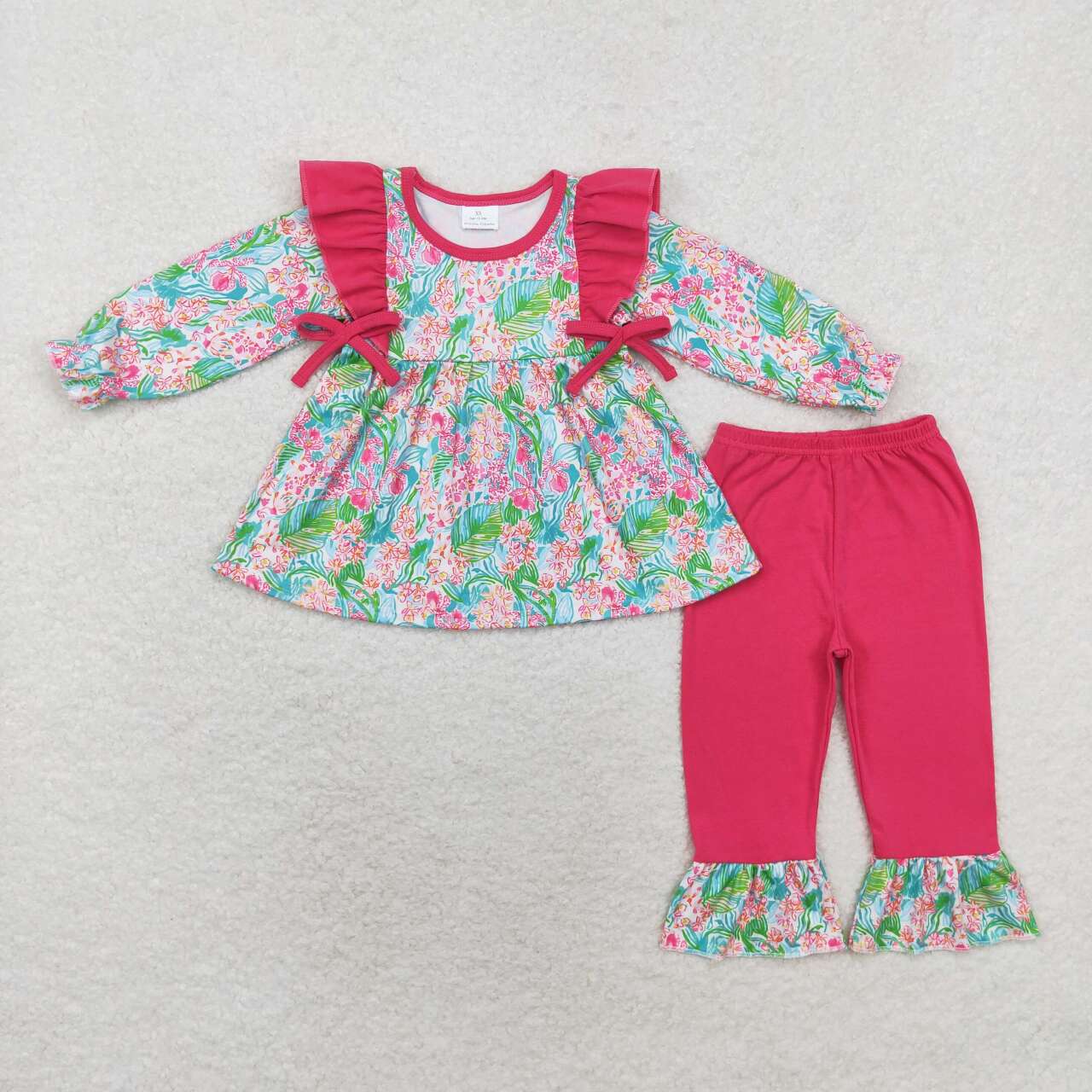 Lilly Inspired Ruffle Girls Pants Set