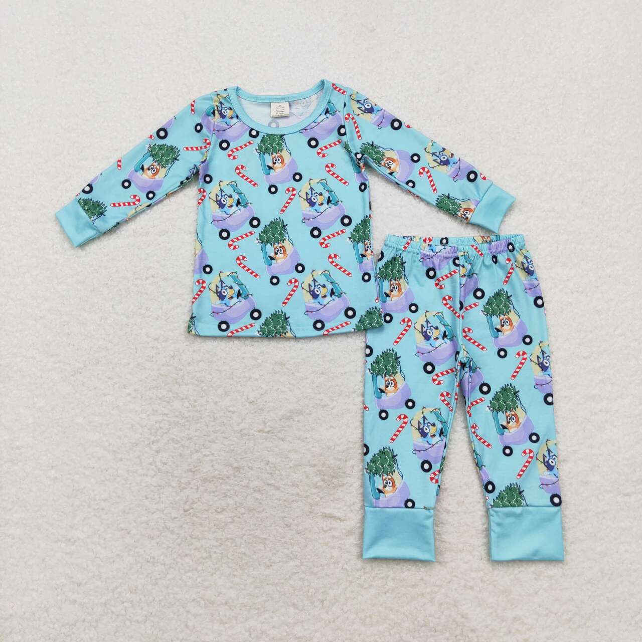 Christmas Car Blue Dog Loungewear Set